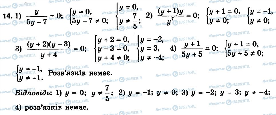 ГДЗ Алгебра 8 класс страница 14
