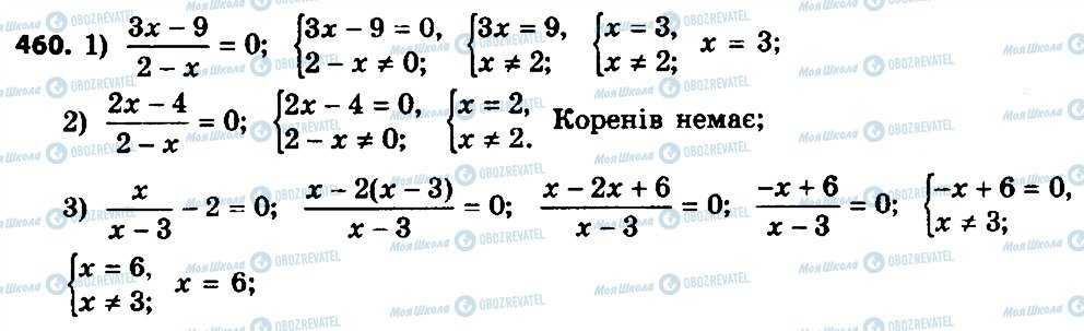 ГДЗ Алгебра 8 клас сторінка 460