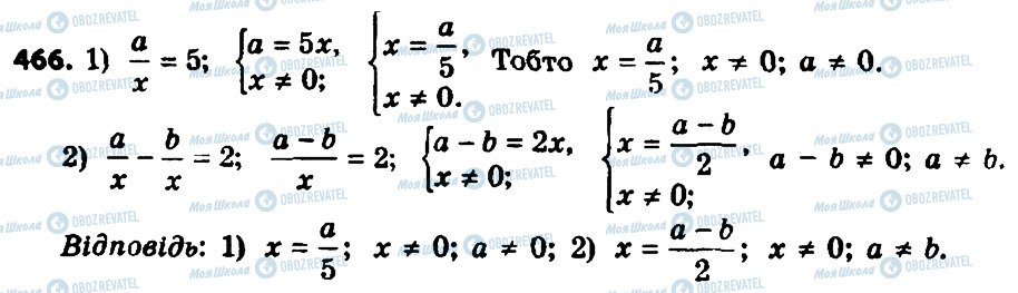 ГДЗ Алгебра 8 клас сторінка 466