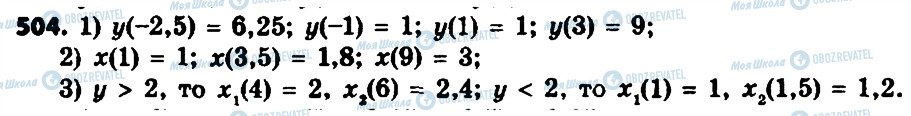 ГДЗ Алгебра 8 класс страница 504