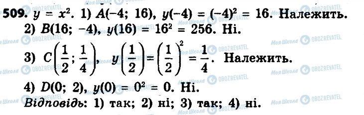 ГДЗ Алгебра 8 класс страница 509