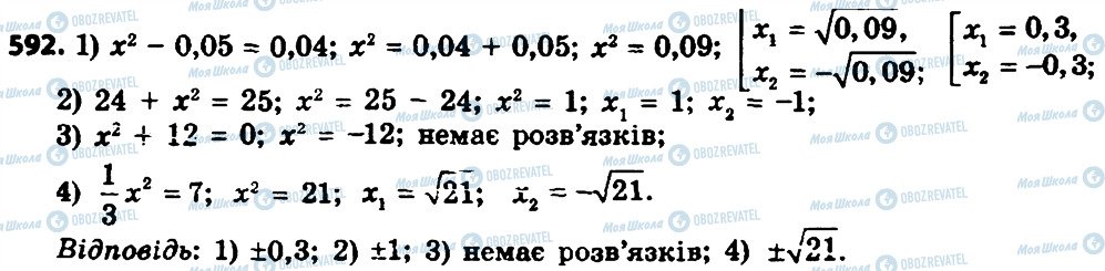 ГДЗ Алгебра 8 клас сторінка 592