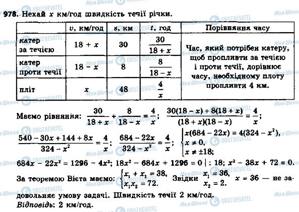 ГДЗ Алгебра 8 клас сторінка 978