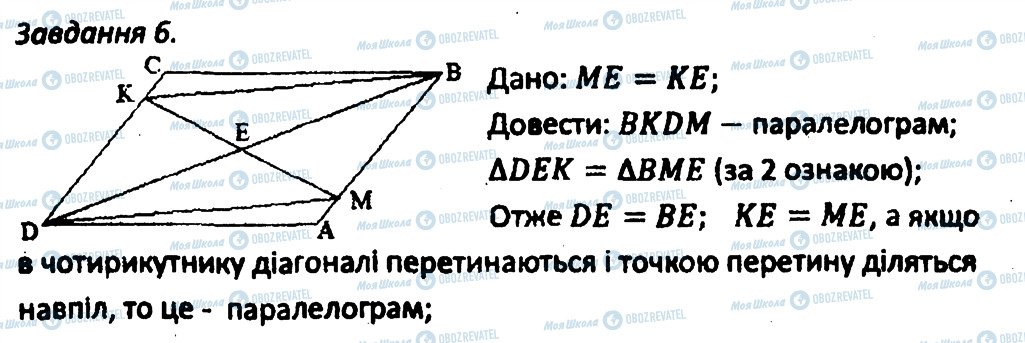 ГДЗ Геометрія 8 клас сторінка 6