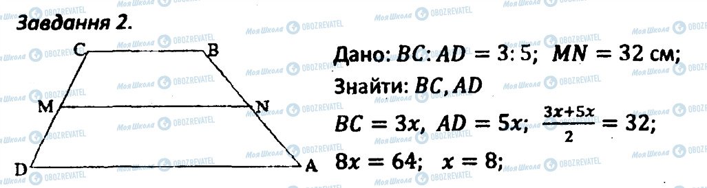 ГДЗ Геометрія 8 клас сторінка 2