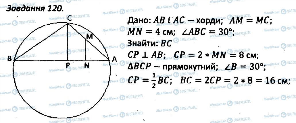 ГДЗ Геометрія 8 клас сторінка 120