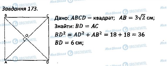 ГДЗ Геометрія 8 клас сторінка 173