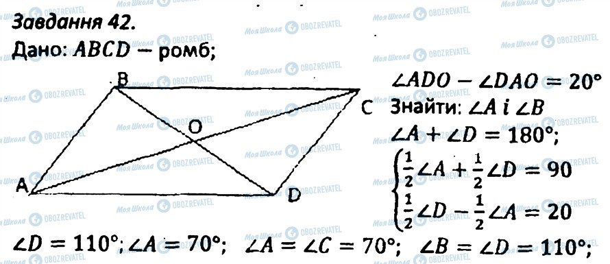 ГДЗ Геометрія 8 клас сторінка 42