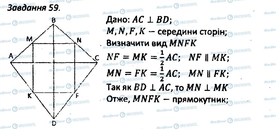 ГДЗ Геометрія 8 клас сторінка 59