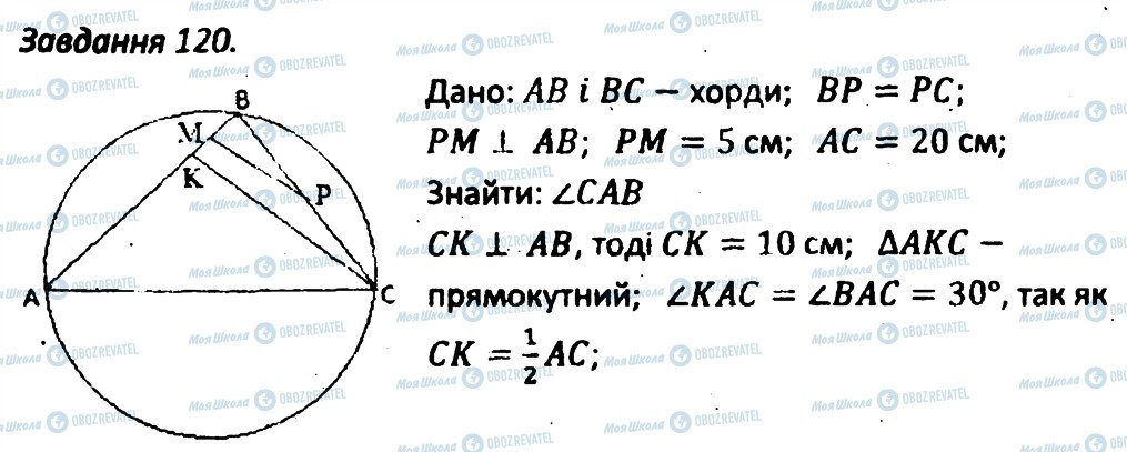 ГДЗ Геометрія 8 клас сторінка 120