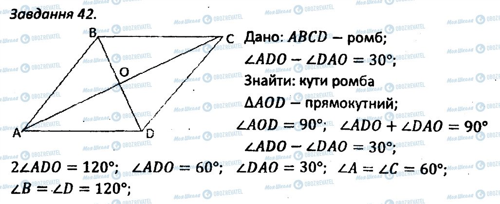 ГДЗ Геометрія 8 клас сторінка 42