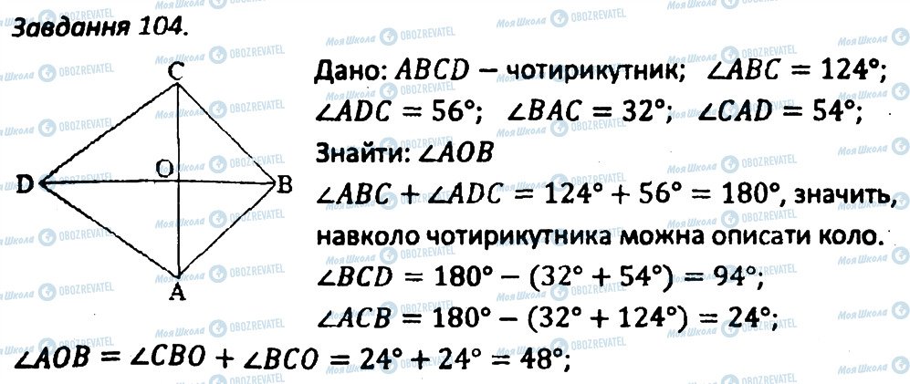 ГДЗ Геометрія 8 клас сторінка 104