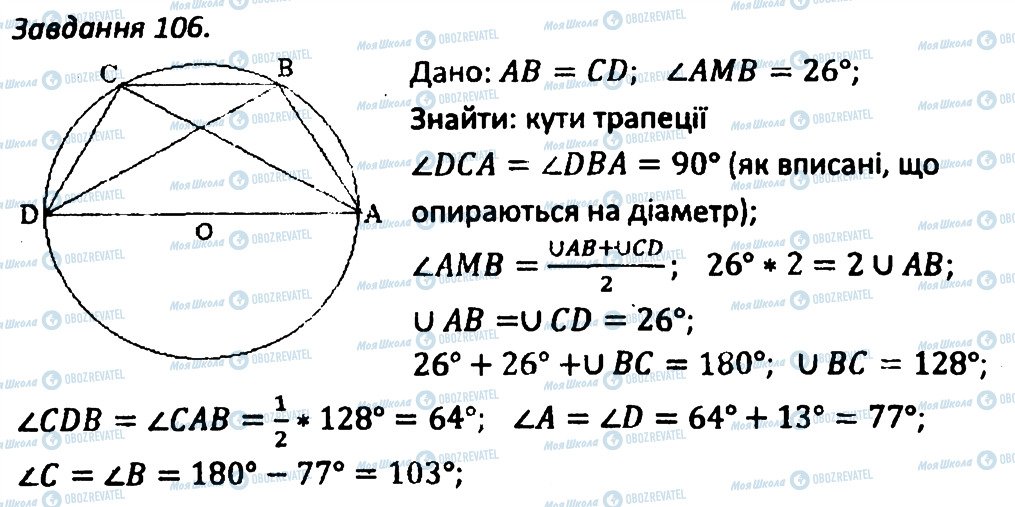 ГДЗ Геометрія 8 клас сторінка 106