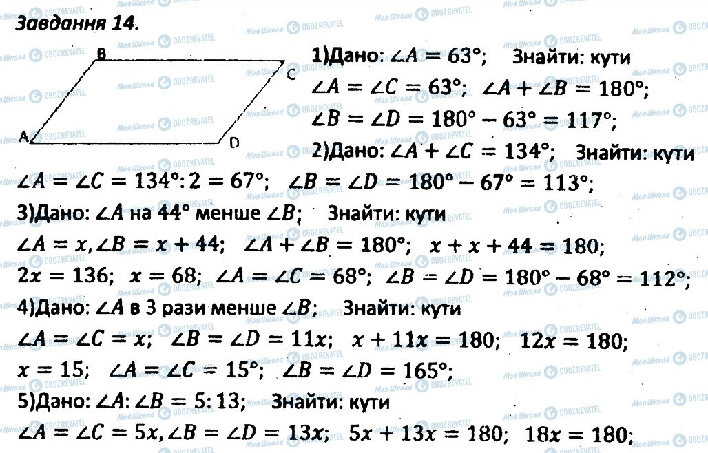 ГДЗ Геометрія 8 клас сторінка 14