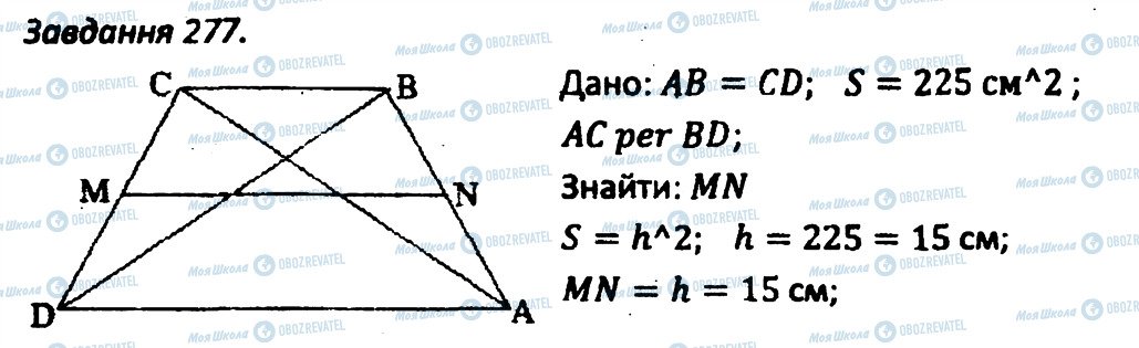 ГДЗ Геометрія 8 клас сторінка 277