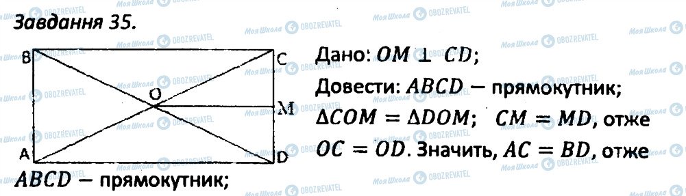 ГДЗ Геометрія 8 клас сторінка 35