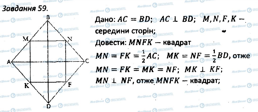 ГДЗ Геометрія 8 клас сторінка 59