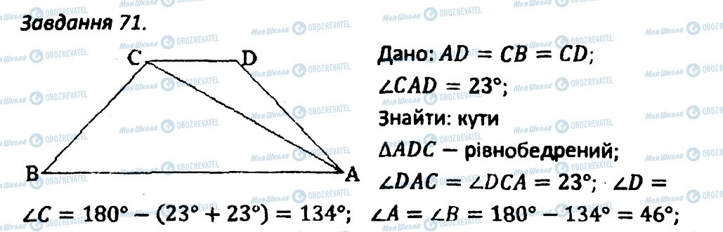 ГДЗ Геометрия 8 класс страница 71