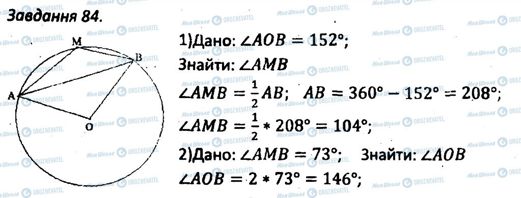 ГДЗ Геометрія 8 клас сторінка 84