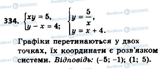 ГДЗ Алгебра 8 клас сторінка 334