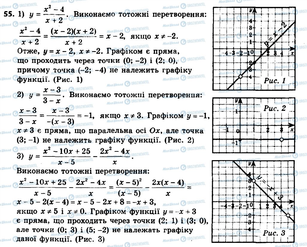 ГДЗ Алгебра 8 класс страница 55