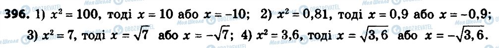 ГДЗ Алгебра 8 класс страница 396
