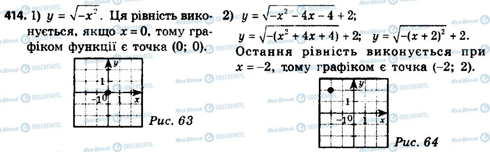 ГДЗ Алгебра 8 класс страница 414