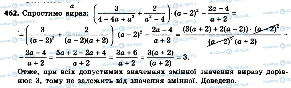 ГДЗ Алгебра 8 клас сторінка 462