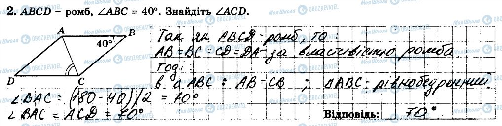 ГДЗ Геометрія 8 клас сторінка 2