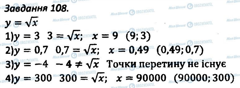 ГДЗ Алгебра 8 класс страница 108