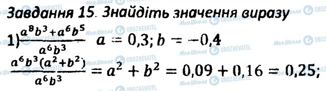 ГДЗ Алгебра 8 клас сторінка 15