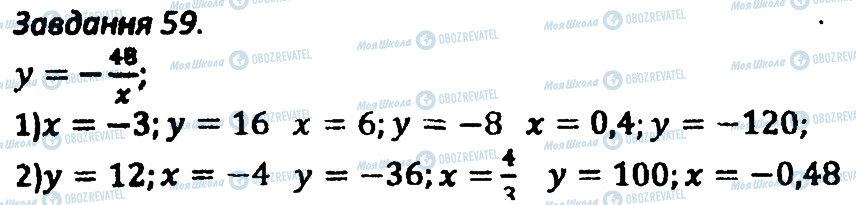 ГДЗ Алгебра 8 класс страница 59