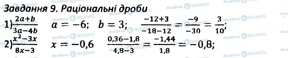 ГДЗ Алгебра 8 клас сторінка 9