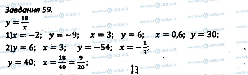 ГДЗ Алгебра 8 клас сторінка 59