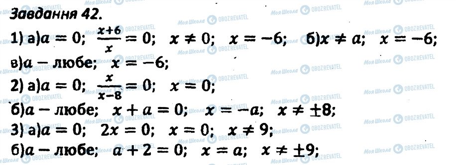 ГДЗ Алгебра 8 клас сторінка 42