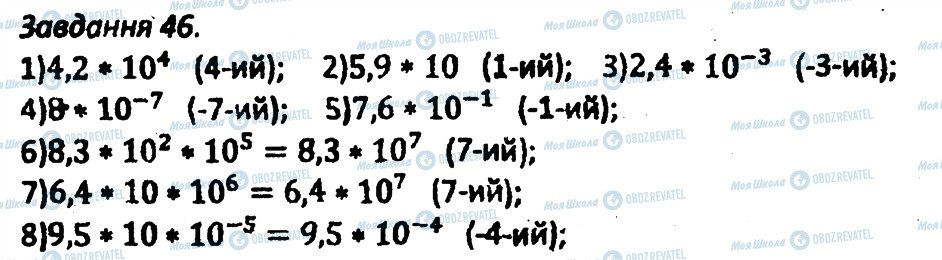 ГДЗ Алгебра 8 клас сторінка 46