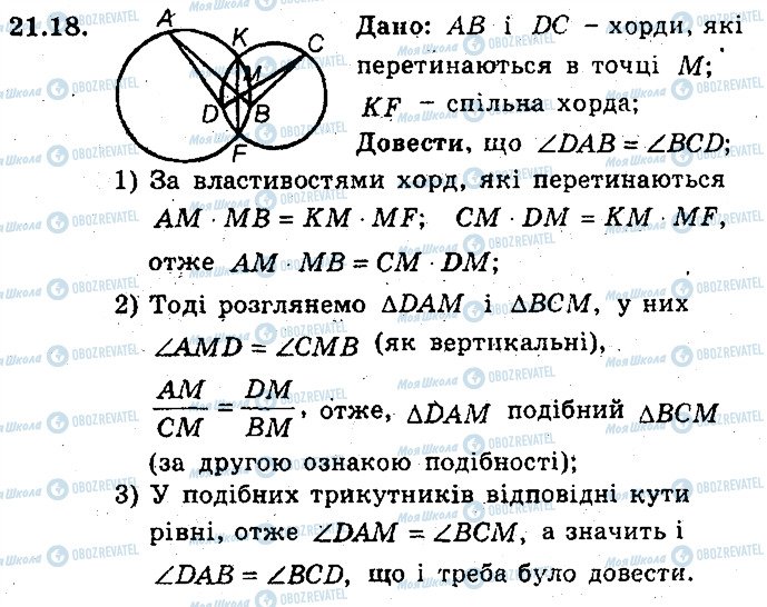 ГДЗ Геометрія 8 клас сторінка 18