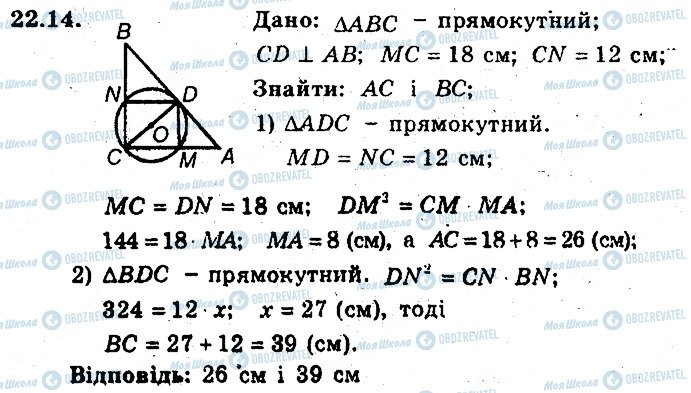 ГДЗ Геометрія 8 клас сторінка 14