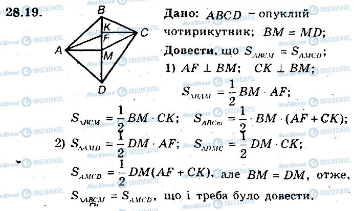 ГДЗ Геометрія 8 клас сторінка 19