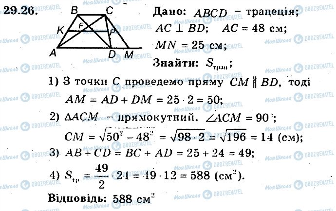 ГДЗ Геометрія 8 клас сторінка 25