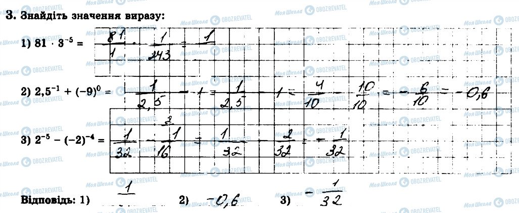 ГДЗ Алгебра 8 клас сторінка 3