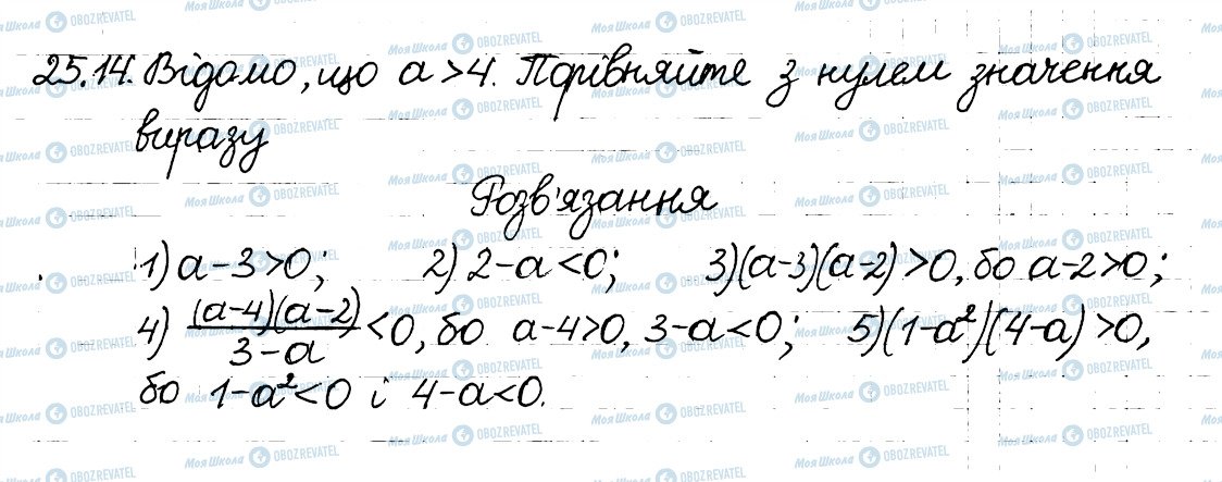 ГДЗ Алгебра 8 клас сторінка 14