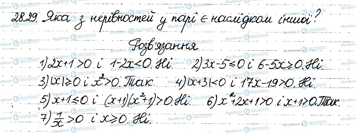 ГДЗ Алгебра 8 клас сторінка 29