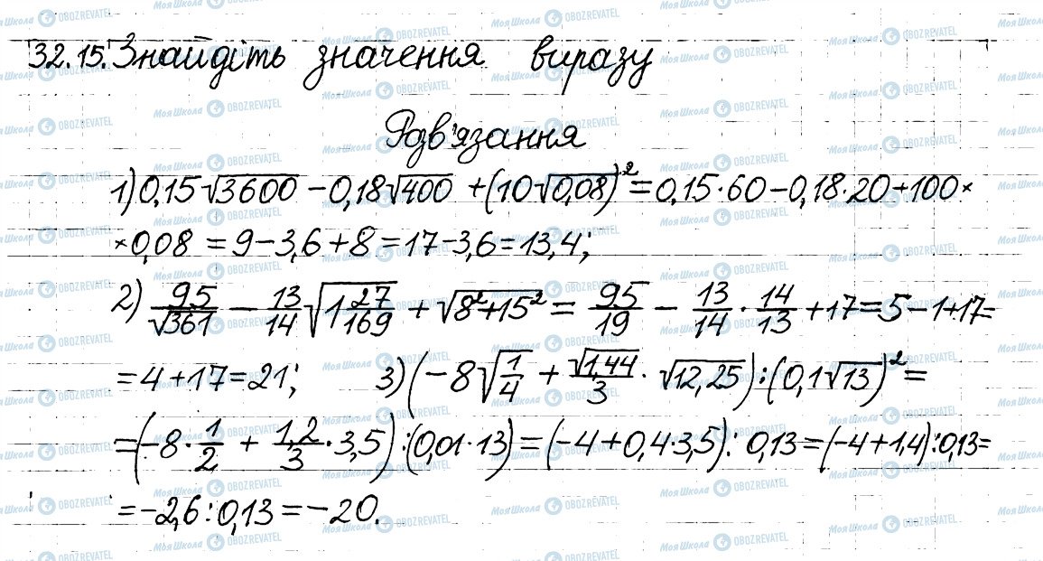 ГДЗ Алгебра 8 класс страница 15
