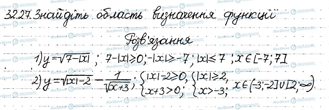 ГДЗ Алгебра 8 клас сторінка 27