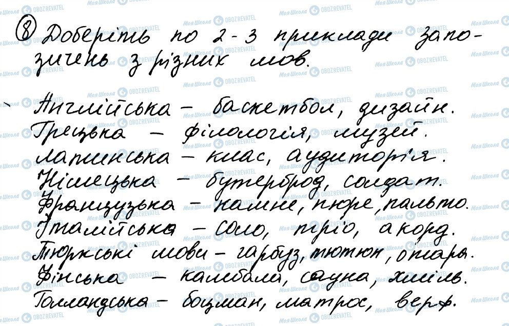 ГДЗ Українська мова 8 клас сторінка 8