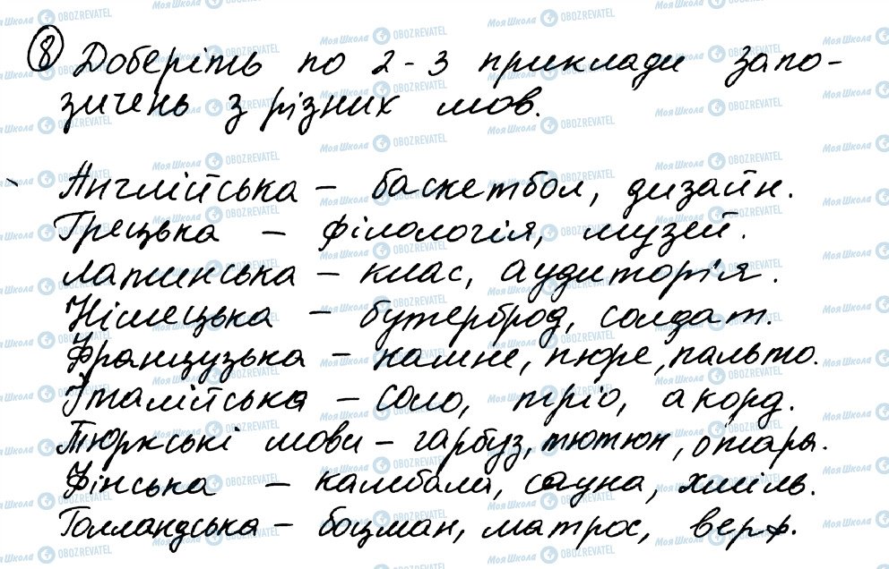 ГДЗ Укр мова 8 класс страница 8