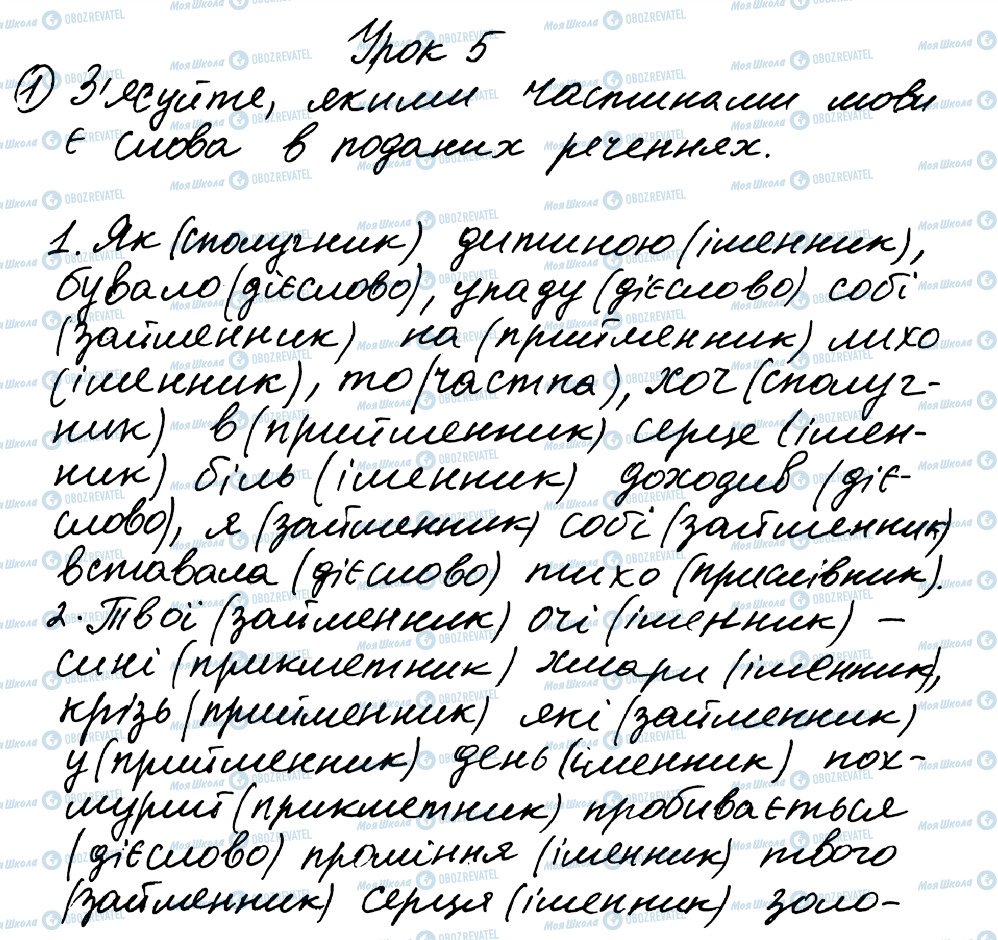 ГДЗ Українська мова 8 клас сторінка 1