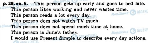 ГДЗ Англійська мова 8 клас сторінка p.28ex.5