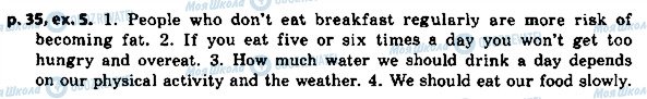 ГДЗ Английский язык 8 класс страница p.35ex.5